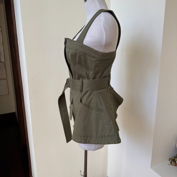 MARISSA WEBB Lani Trench Vest In Green NEW with Tags size Medium - Picture 11 of 16